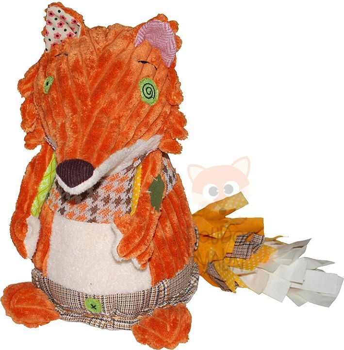 Les déglingos kitschos renard peluche originale orange beige 